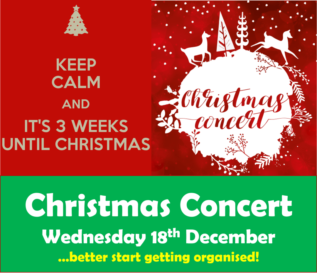Christmas concert in 3 weeks